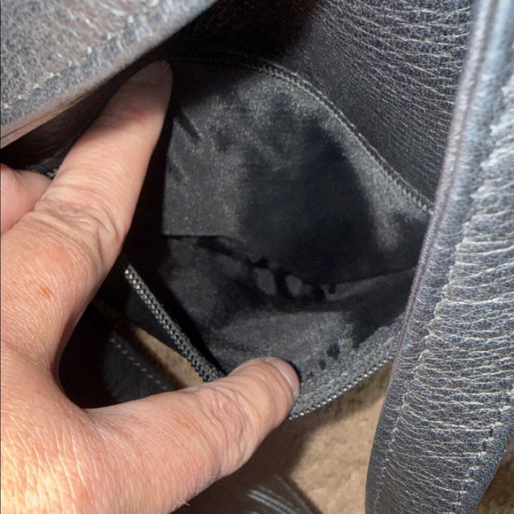 Libaire Vintage Black Pebbled Leather Backpack Made in USA - Picture 6 of 12